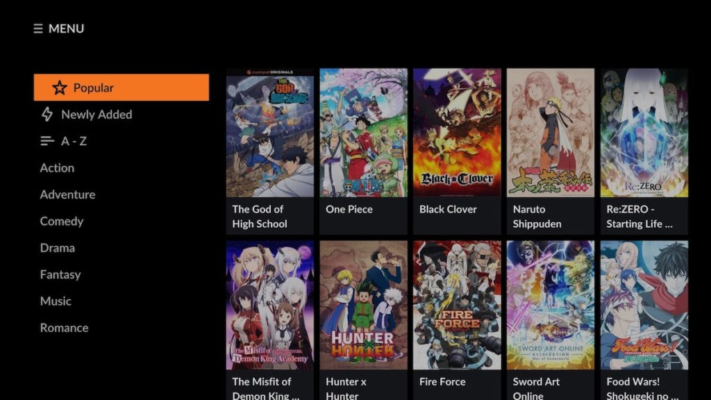 Anime Streaming on IPTV