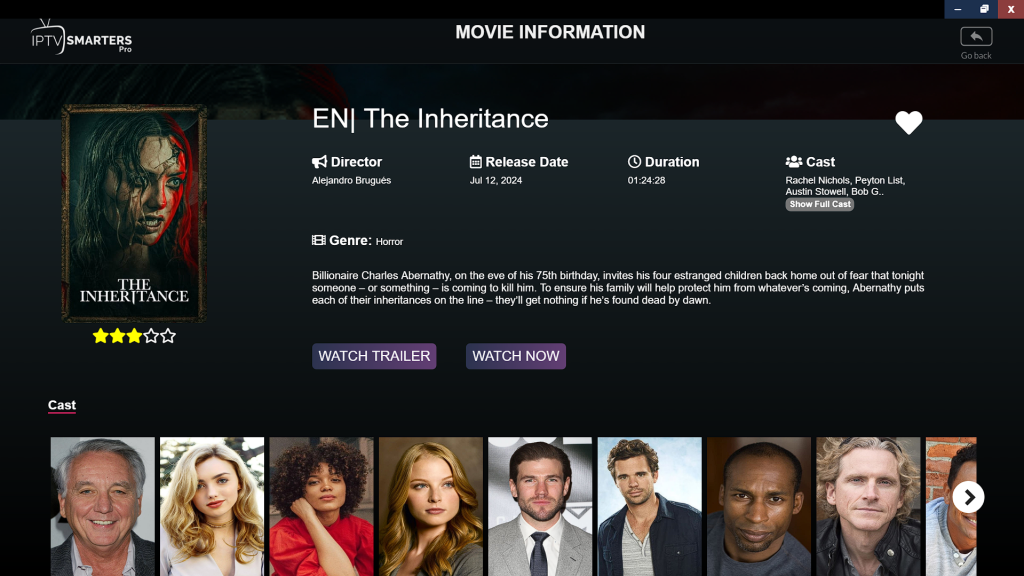 the inheritance movie review IPTV Trends