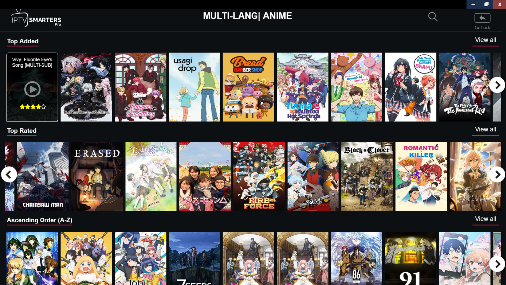 Anime streaming