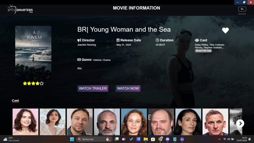 Young Woman and the Sea IPTV Trends