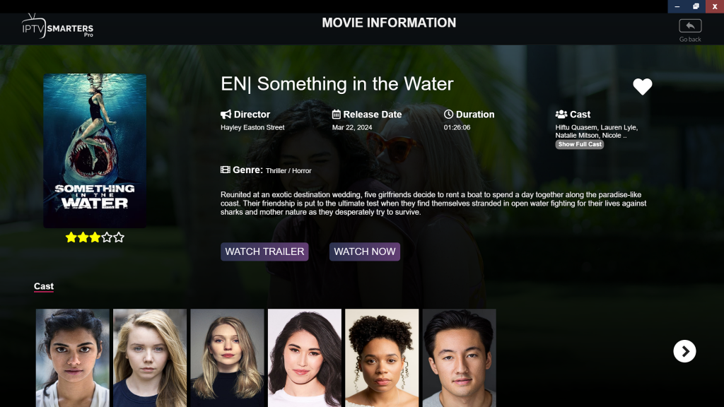 Watch Something in the Water iptv trends