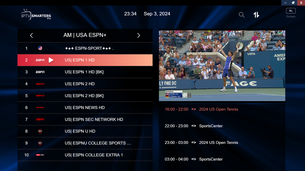 us open 2024 IPTV Trends