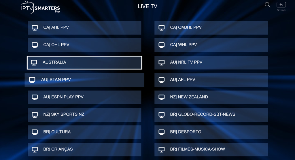 what channels does hd iptv include